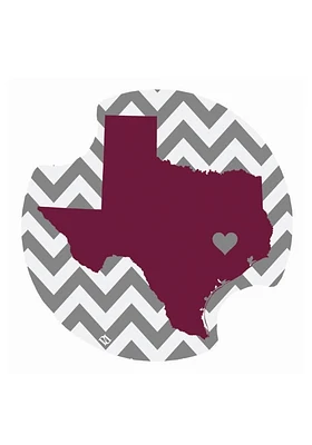 Texas A&M Aggies Chevron 2 Pack Car Coaster - Maroon