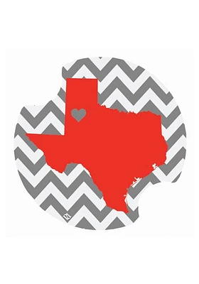 Texas Tech Red Raiders Chevron 2 Pack Car Coaster - Red