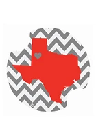 Texas Tech Red Raiders Chevron 2 Pack Car Coaster - Red