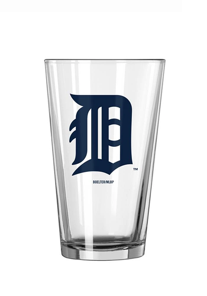 Detroit Tigers Team Logo Pint Glass - Navy Blue