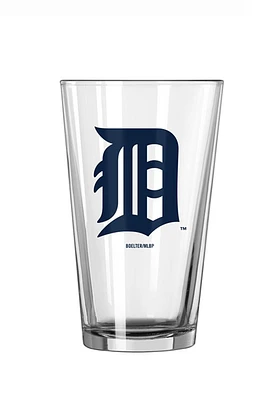 Detroit Tigers Team Logo Pint Glass - Navy Blue