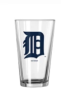 Detroit Tigers Team Logo Pint Glass - Navy Blue