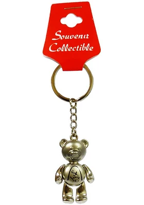 St Louis Silver Bear Keychain - Silver