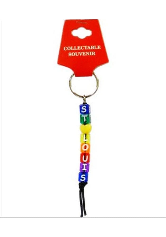 St Louis Bead Keychain - Silver