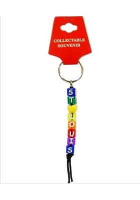 St Louis Bead Keychain - Silver