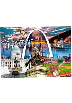 St Louis Night  Foil Magnet