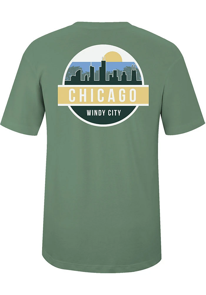 Uscape Chicago Green Scenic Circle Short Sleeve T Shirt