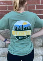 Uscape Chicago Green Scenic Circle Short Sleeve T Shirt
