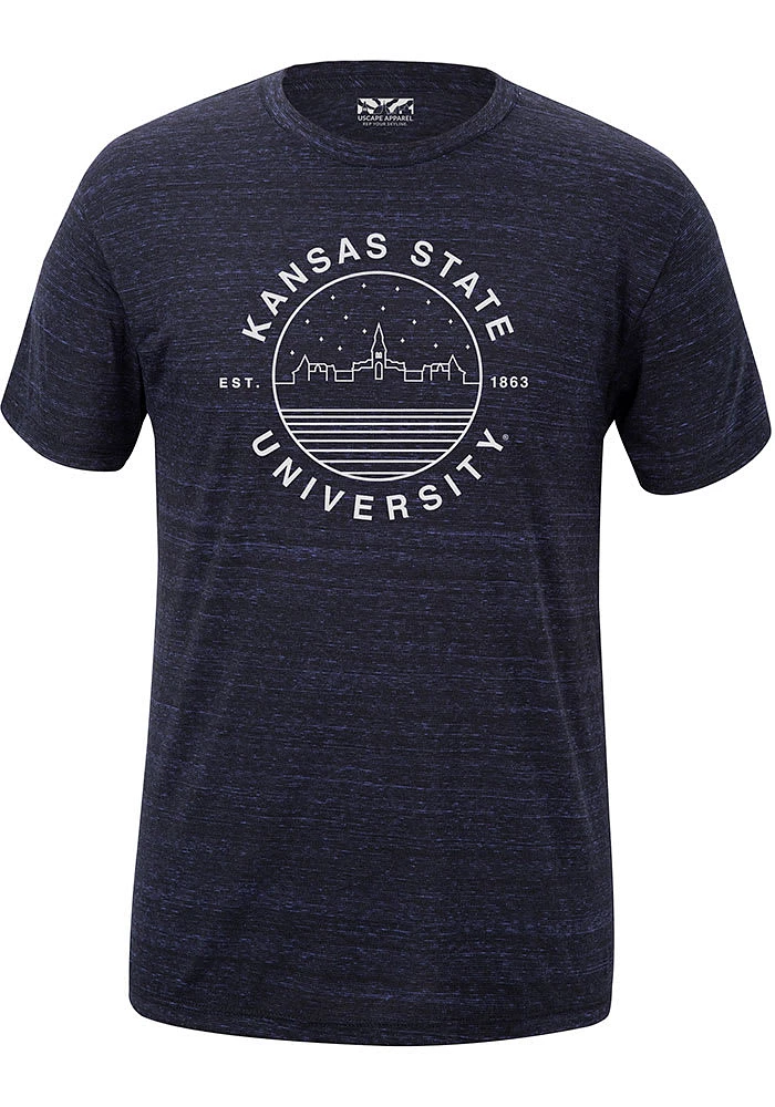 Uscape K-State Wildcats Purple Micro Stripe Short Sleeve Fashion T Shirt