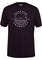 Uscape Texas Tech Red Raiders Black Micro Stripe Short Sleeve Fashion T Shirt