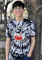 Uscape Texas Tech Red Raiders Black Spiral Tie Dye Short Sleeve T Shirt
