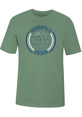 Uscape Indianapolis Green 90s Flyer Short Sleeve T Shirt