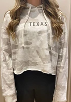 Uscape Texas Womens Green Wordmark Hooded Sweatshirt