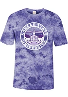 Uscape K-State Wildcats Purple Crystal Tie Dye Short Sleeve T Shirt