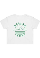 Uscape Dallas Ft Worth Womens White Starry Skyline Short Sleeve T-Shirt