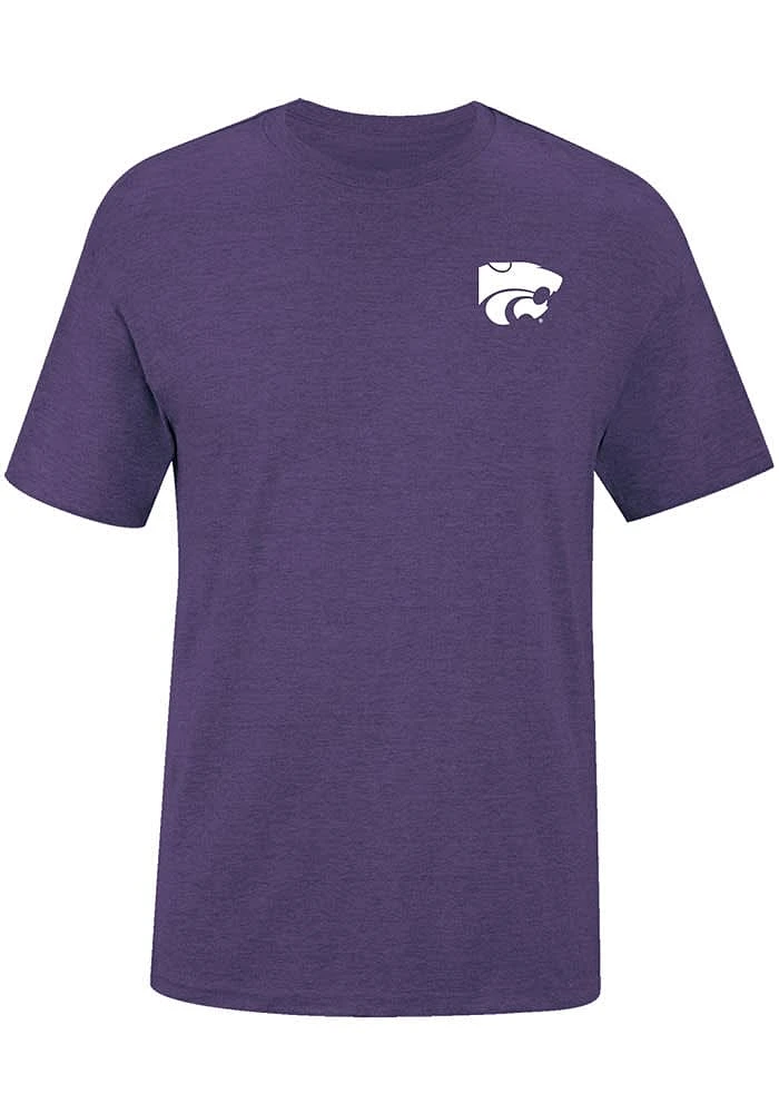 Uscape K-State Wildcats Purple Heather Scenic Short Sleeve T Shirt