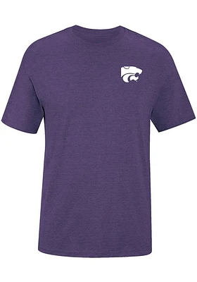 Uscape K-State Wildcats Purple Heather Scenic Short Sleeve T Shirt
