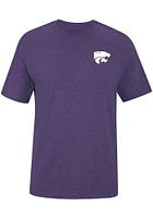 Uscape K-State Wildcats Purple Heather Scenic Short Sleeve T Shirt
