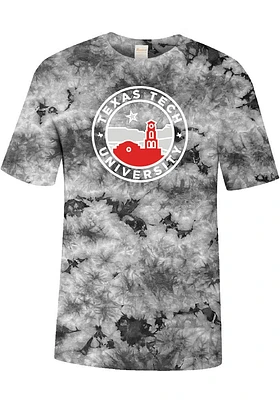 Uscape Texas Tech Red Raiders Black Crystal Tie Dye Short Sleeve T Shirt