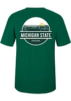 Uscape Michigan State Spartans Green Scenic Circle Short Sleeve T Shirt