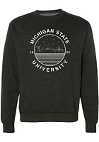 Uscape Michigan State Spartans Mens Charcoal Starry Long Sleeve Fashion Sweatshirt