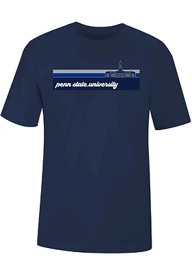 Uscape Penn State Nittany Lions Navy Blue Groovy Landscape Short Sleeve T Shirt