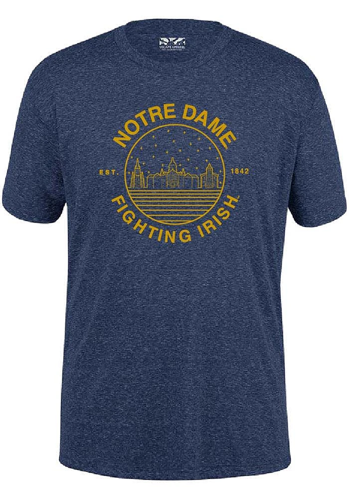 Uscape Notre Dame Fighting Irish Navy Blue Starry Scape Tri-Blend Short Sleeve Fashion T Shirt