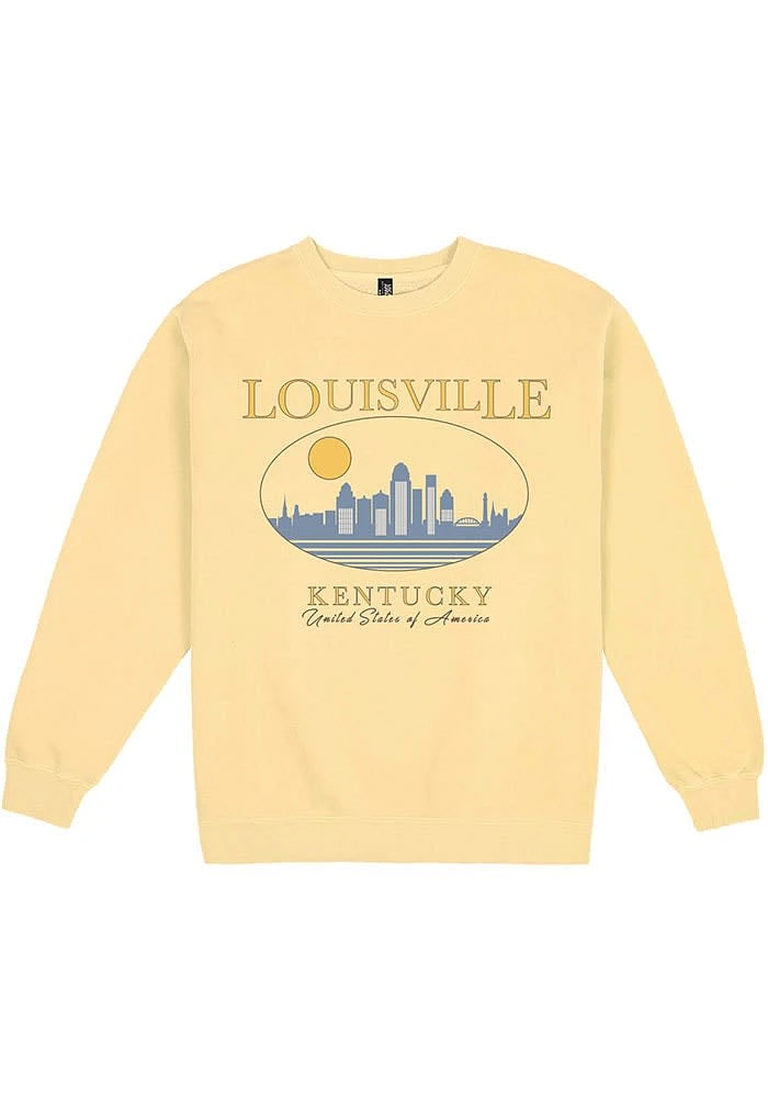 Uscape Louisville Mens Yellow Hertiage Long Sleeve Crew Sweatshirt