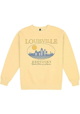 Uscape Louisville Mens Yellow Hertiage Long Sleeve Crew Sweatshirt