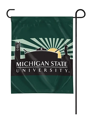 Michigan State Spartans Starburst Sky Garden Flag - Green