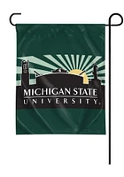 Michigan State Spartans Starburst Sky Garden Flag - Green