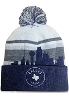Uscape Dallas Ft Worth Navy Blue Skyline Pom Mens Knit Hat