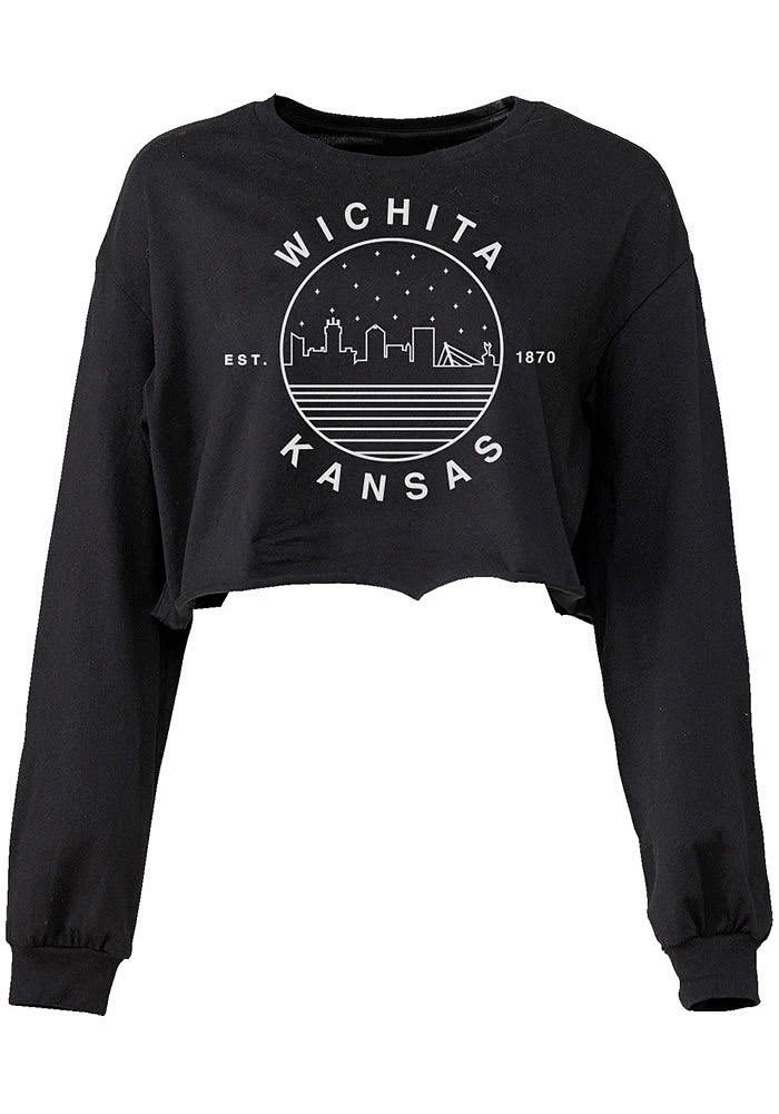 Uscape Wichita Womens Black Starry Skyline LS Tee