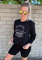 Uscape Wichita Womens Black Starry Skyline LS Tee