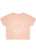 Uscape Cleveland Womens Pink Starry Skyline Short Sleeve T-Shirt