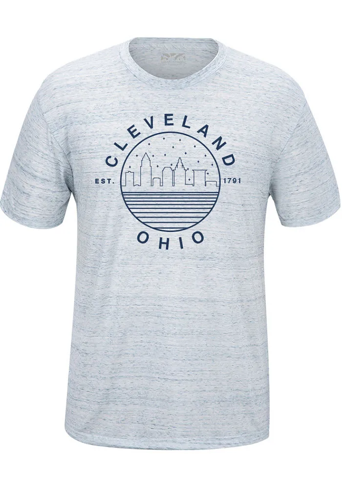 Uscape Cleveland Light Blue Starry Scape Short Sleeve Fashion T Shirt