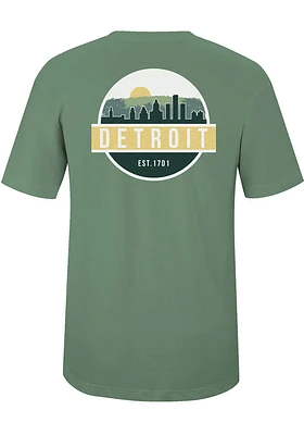 Uscape Detroit Green Scenic Circle Short Sleeve T Shirt