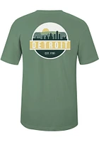 Uscape Detroit Green Scenic Circle Short Sleeve T Shirt