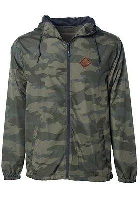 Uscape Kansas City Mens Green Diamond Leather Patch Light Weight Jacket