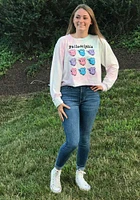 Uscape Philadelphia Womens White Pastel Lips LS Tee