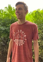 Uscape St Louis Red Starry Scape Short Sleeve T Shirt
