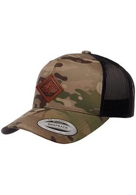 Uscape Kansas City Faux Leather Patch Trucker Adjustable Hat - Green