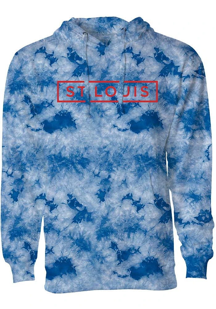 Uscape St Louis Mens Blue Simple Boxy Long Sleeve Hoodie