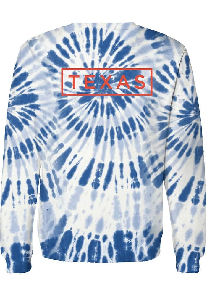Uscape Texas Mens Blue Simple Boxy Long Sleeve Crew Sweatshirt