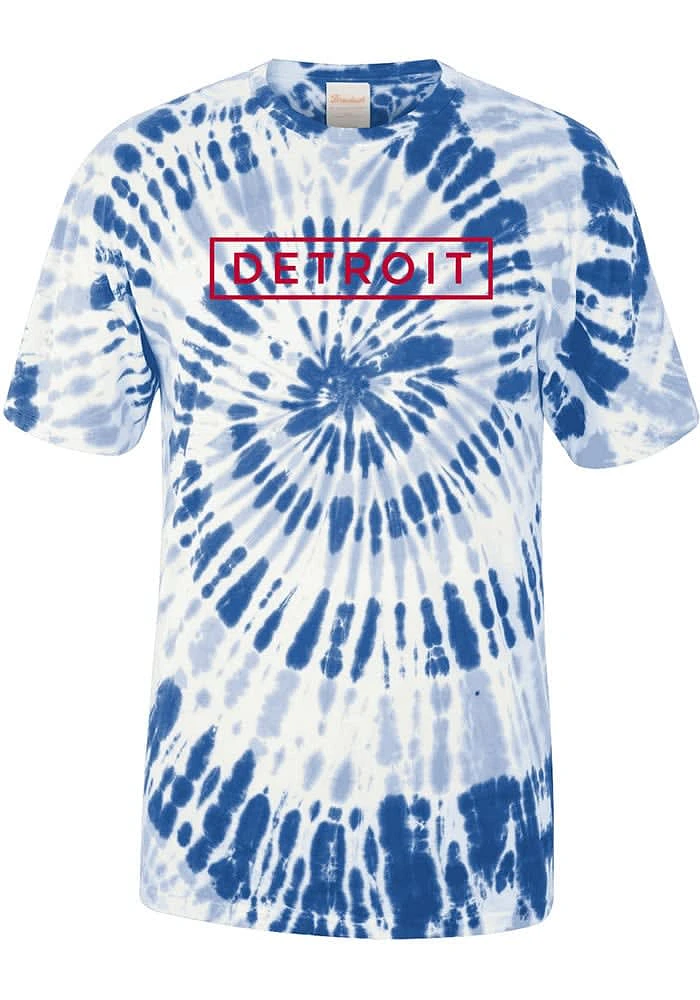 Uscape Detroit Blue Simple Boxy Short Sleeve T Shirt