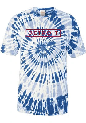 Uscape Detroit Blue Simple Boxy Short Sleeve T Shirt