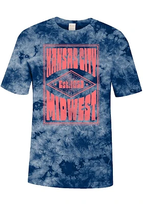 Uscape Kansas City Navy Blue Poster Short Sleeve T Shirt