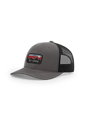 Uscape St Louis 2T Retro Skyline 112 Trucker Adjustable Hat - Charcoal