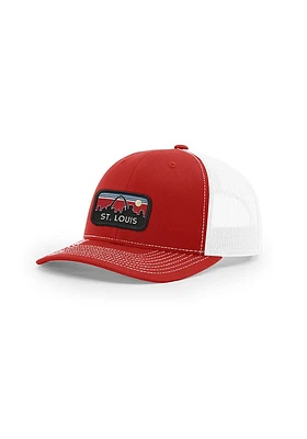 Uscape St Louis 2T Woven Patch 112 Trucker Adjustable Hat - Red