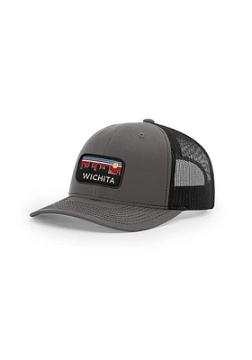 Uscape Wichita 2T Retro Skyline 112 Trucker Adjustable Hat - Charcoal